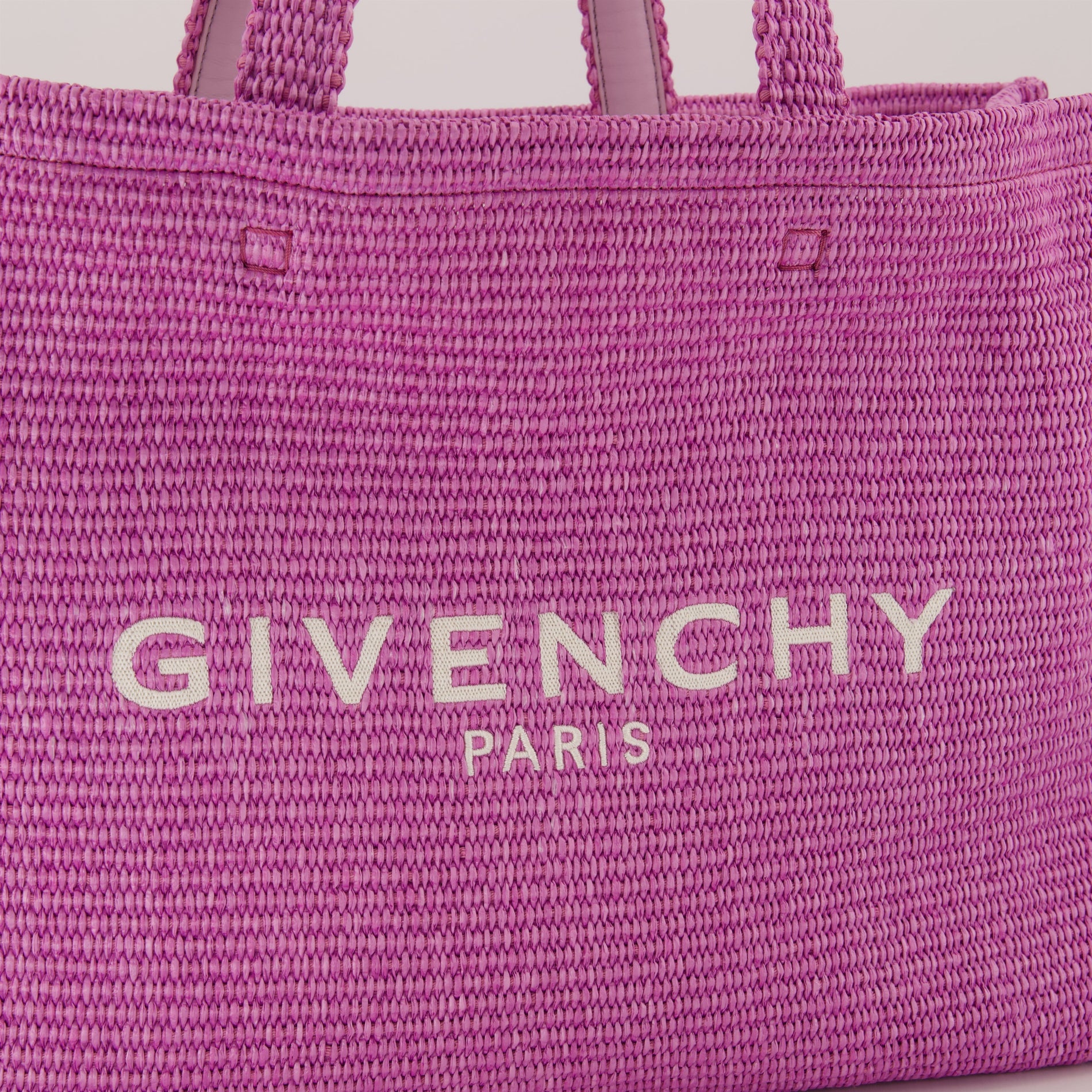 Givenchy Pink Raffia Tote Bag with Logo - image 3