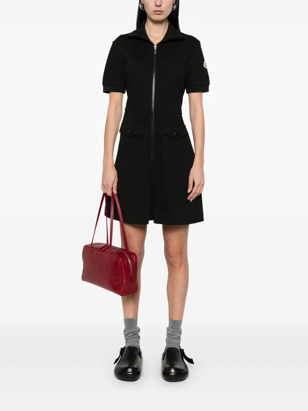Moncler Zip-Front A-Line Mini Dress - image 2