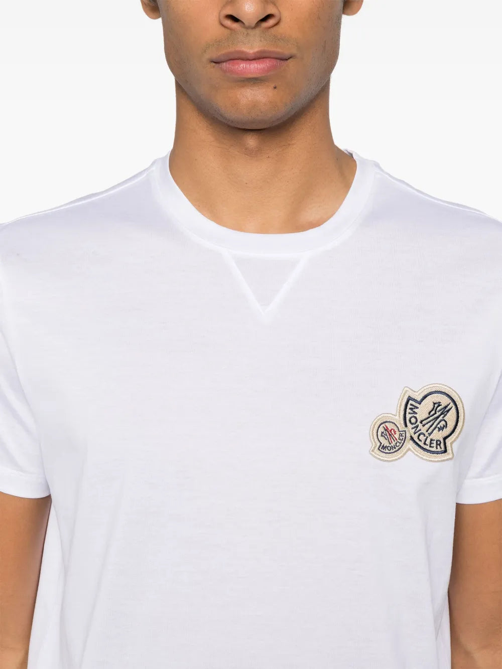 Moncler White Double Logo T-Shirt - image 6