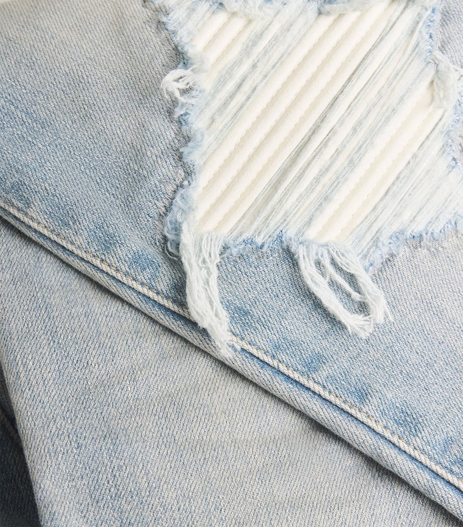 Amiri MX1 Suede-Panel Distressed Straight - image 5