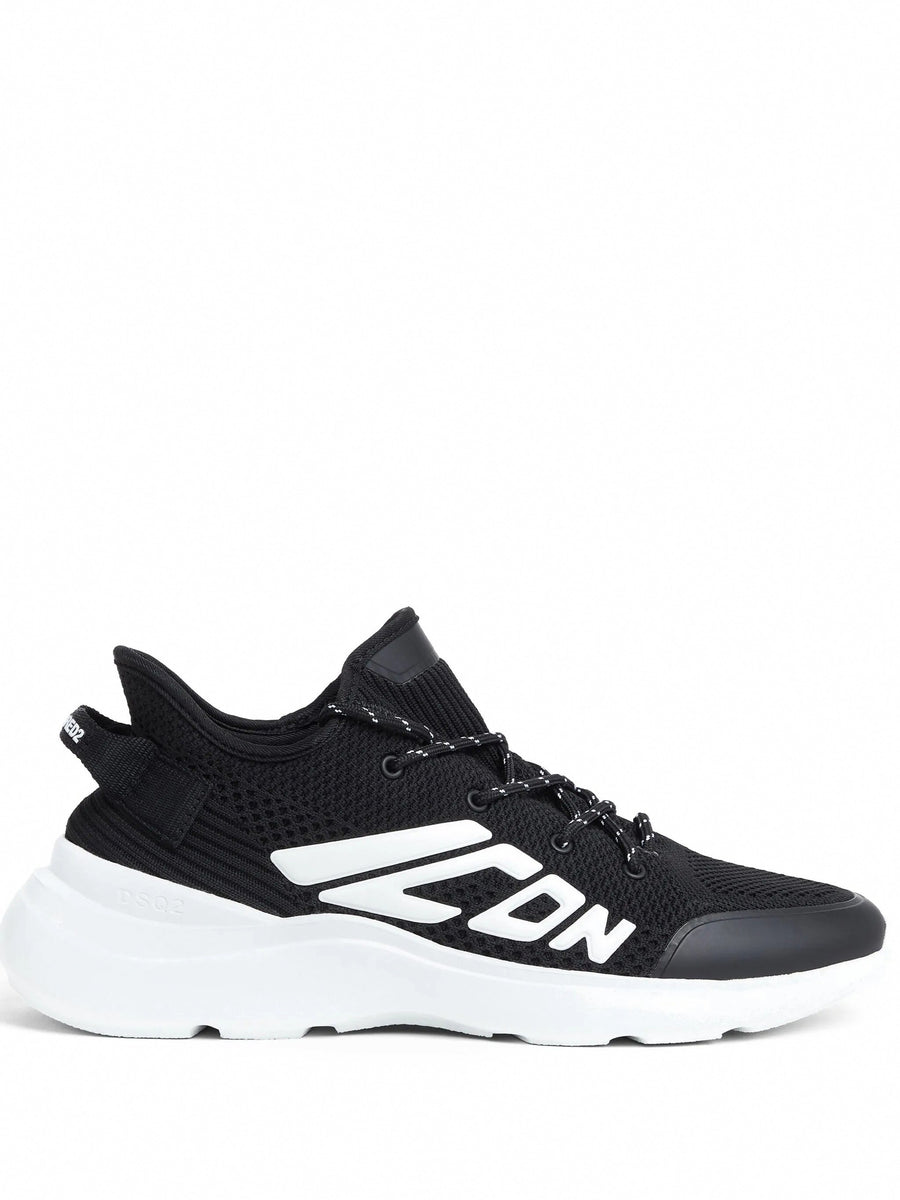 Dsquared2 Embossed-Logo Knit Sneakers