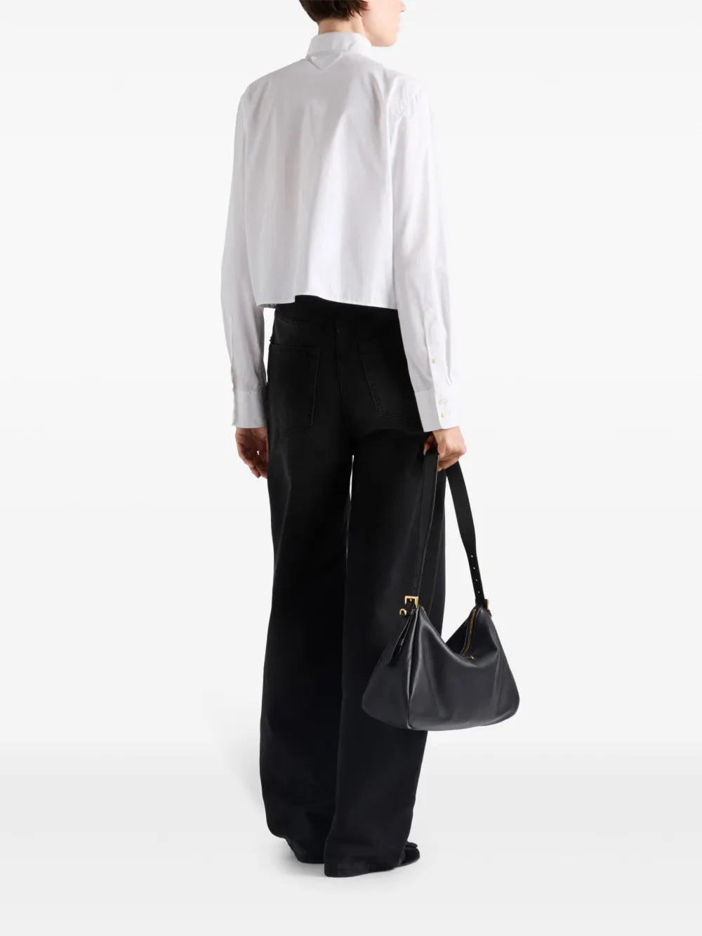 Prada Crystal Embellished Collar Shirt - image 3