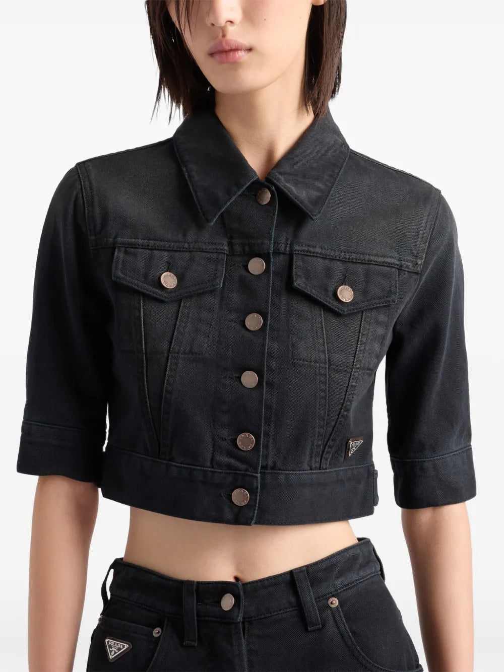 Prada Cropped Denim Jacket - image 6