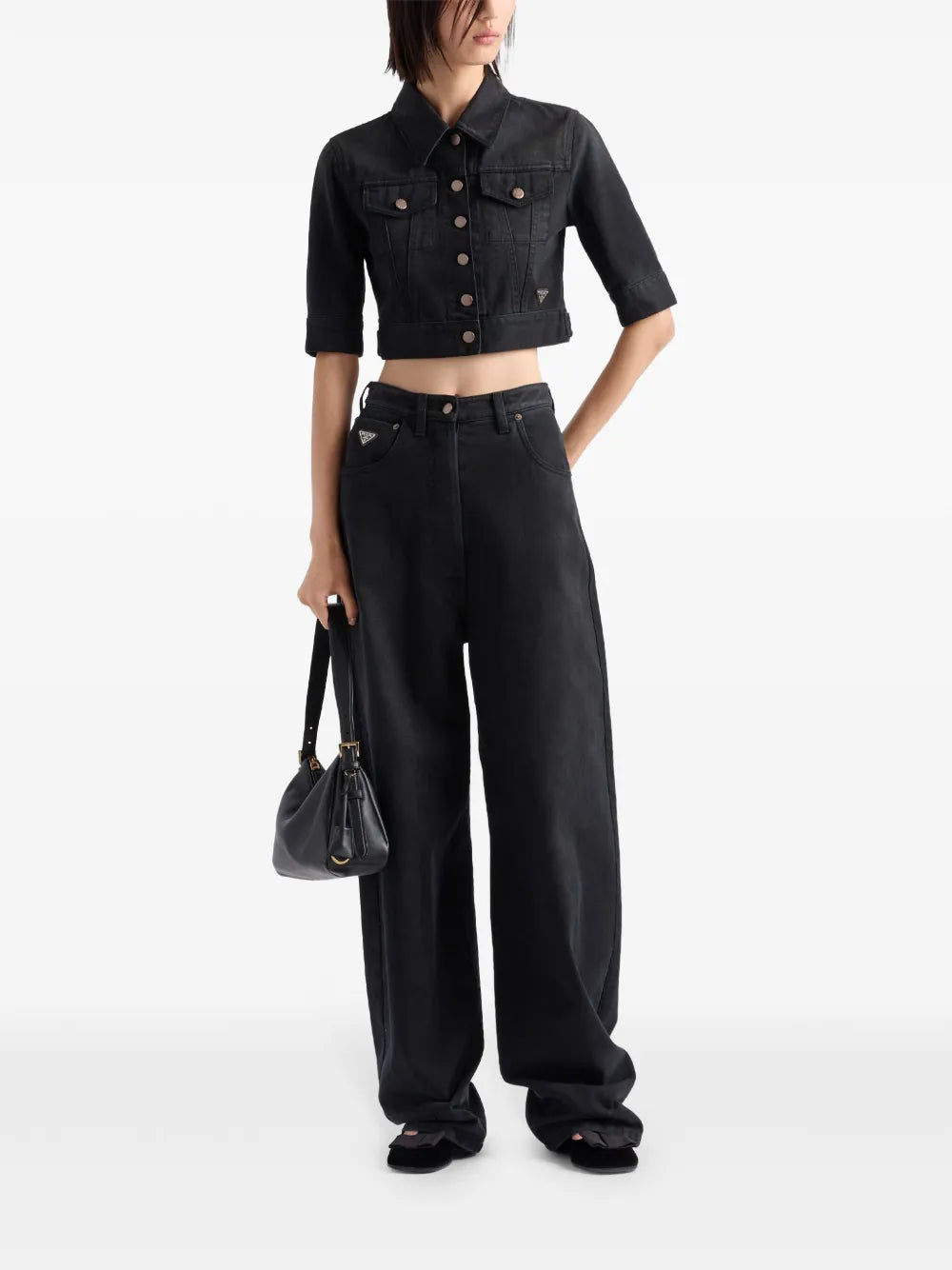 Prada Cropped Denim Jacket - image 2
