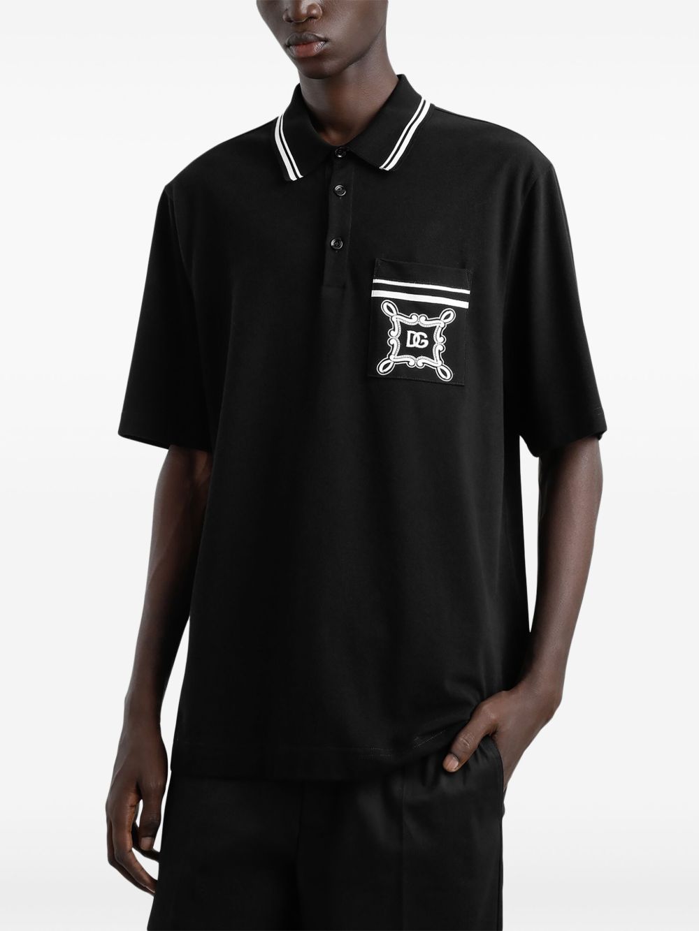 Dolce & Gabbana Gabbana Logo-Print Polo Shirt - image 3