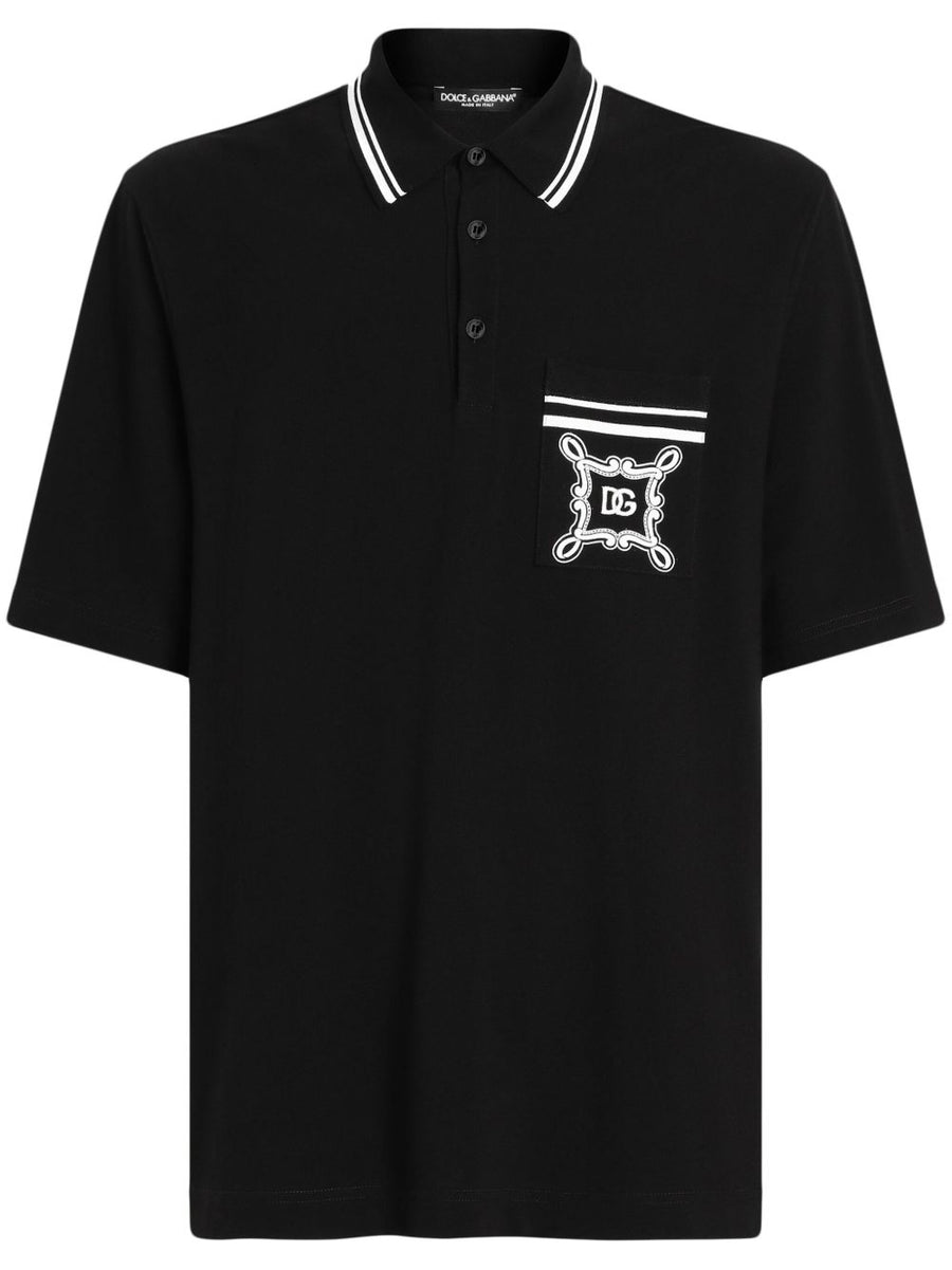 Dolce & Gabbana Gabbana Logo-Print Polo Shirt