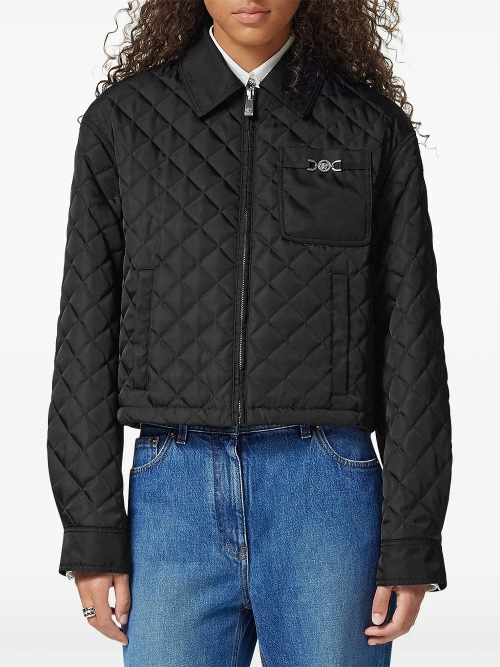 Versace Zip-Up Jacket with Medusa Hardware - image 3