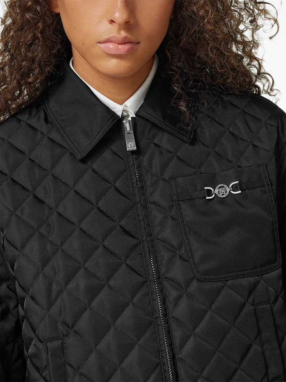 Versace Zip-Up Jacket with Medusa Hardware - image 7