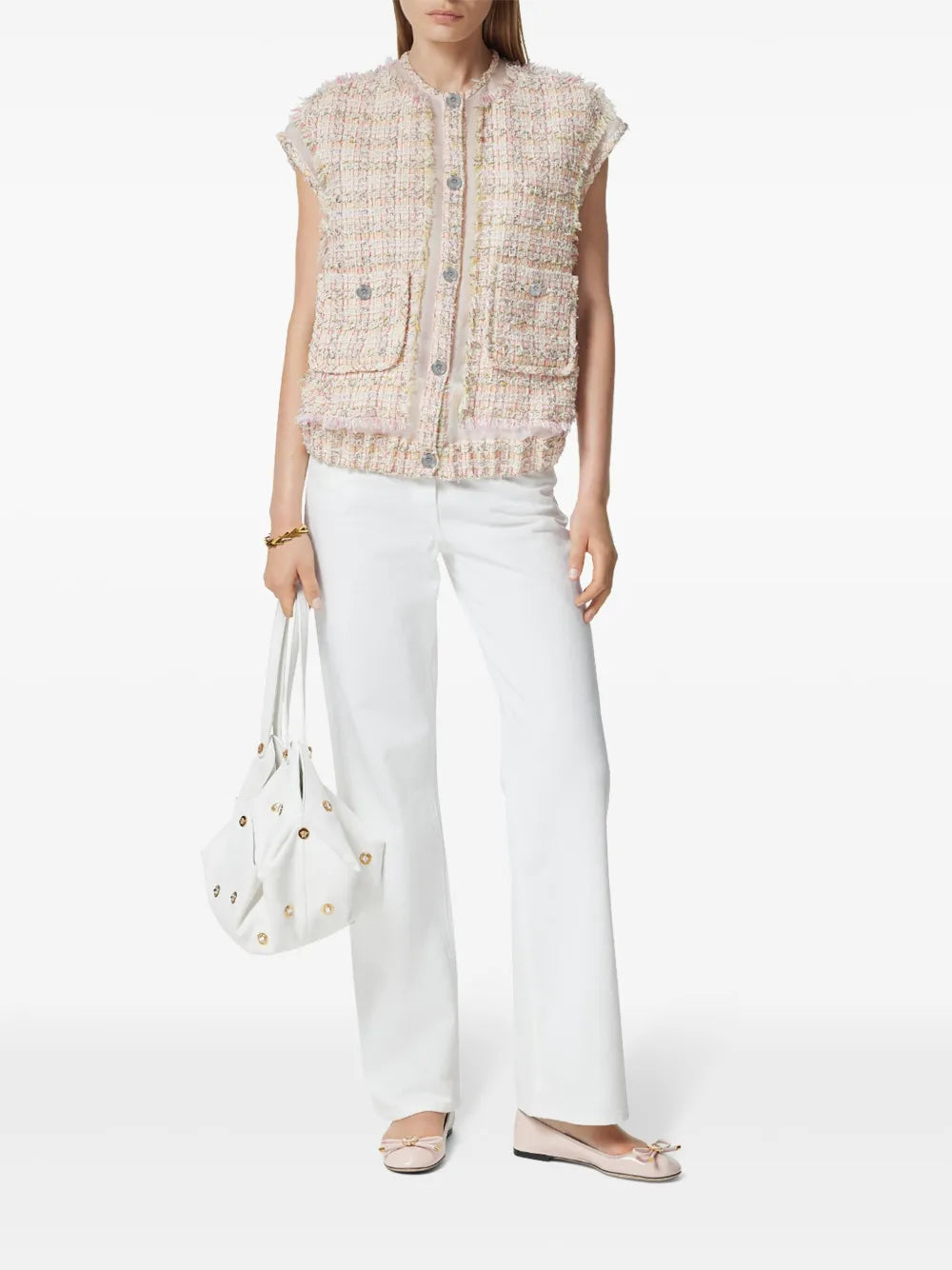 Versace Vest in Multicolor Bouclé - image 2
