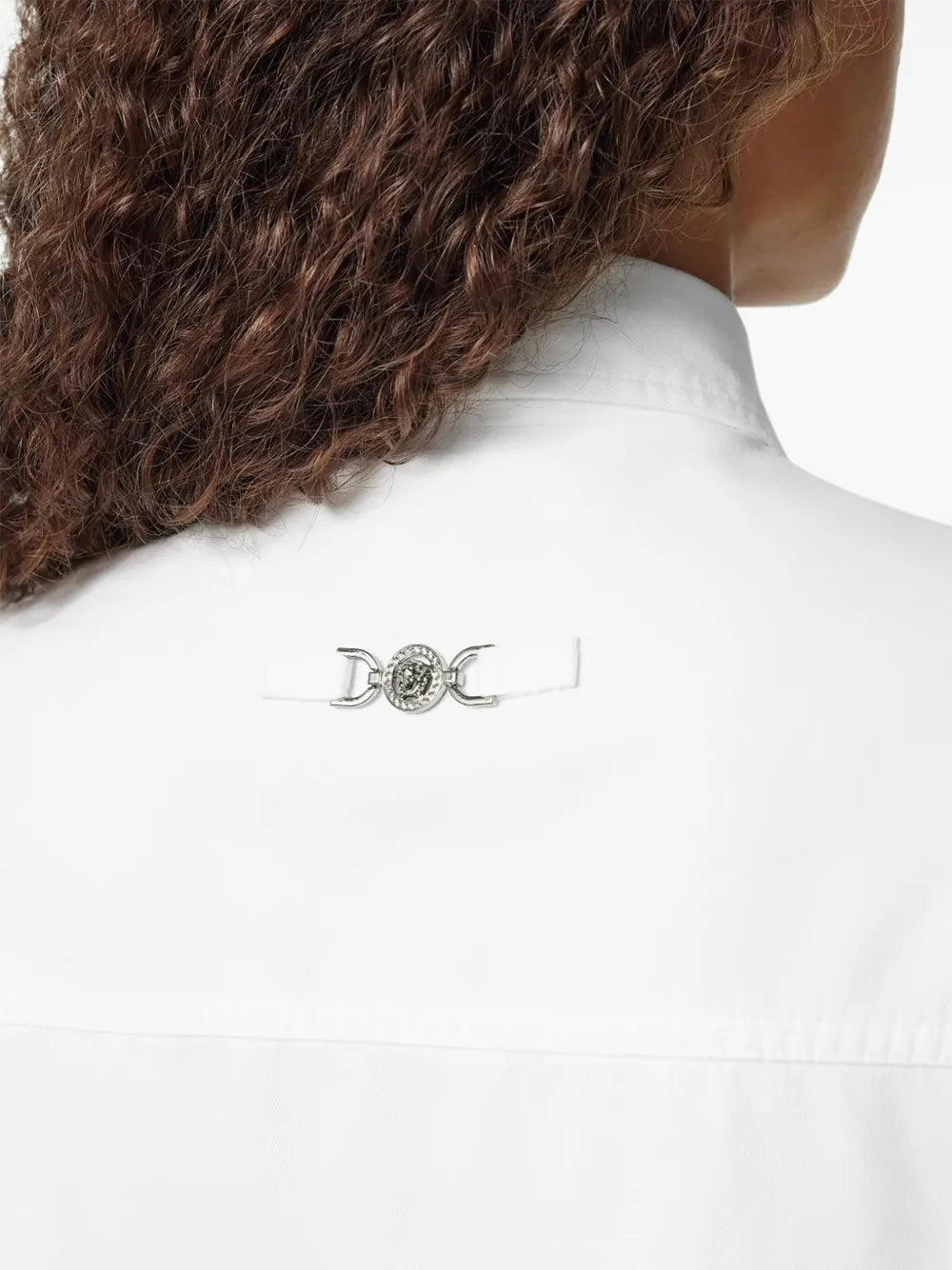 Versace Cropped White Button-Up Shirt - image 6