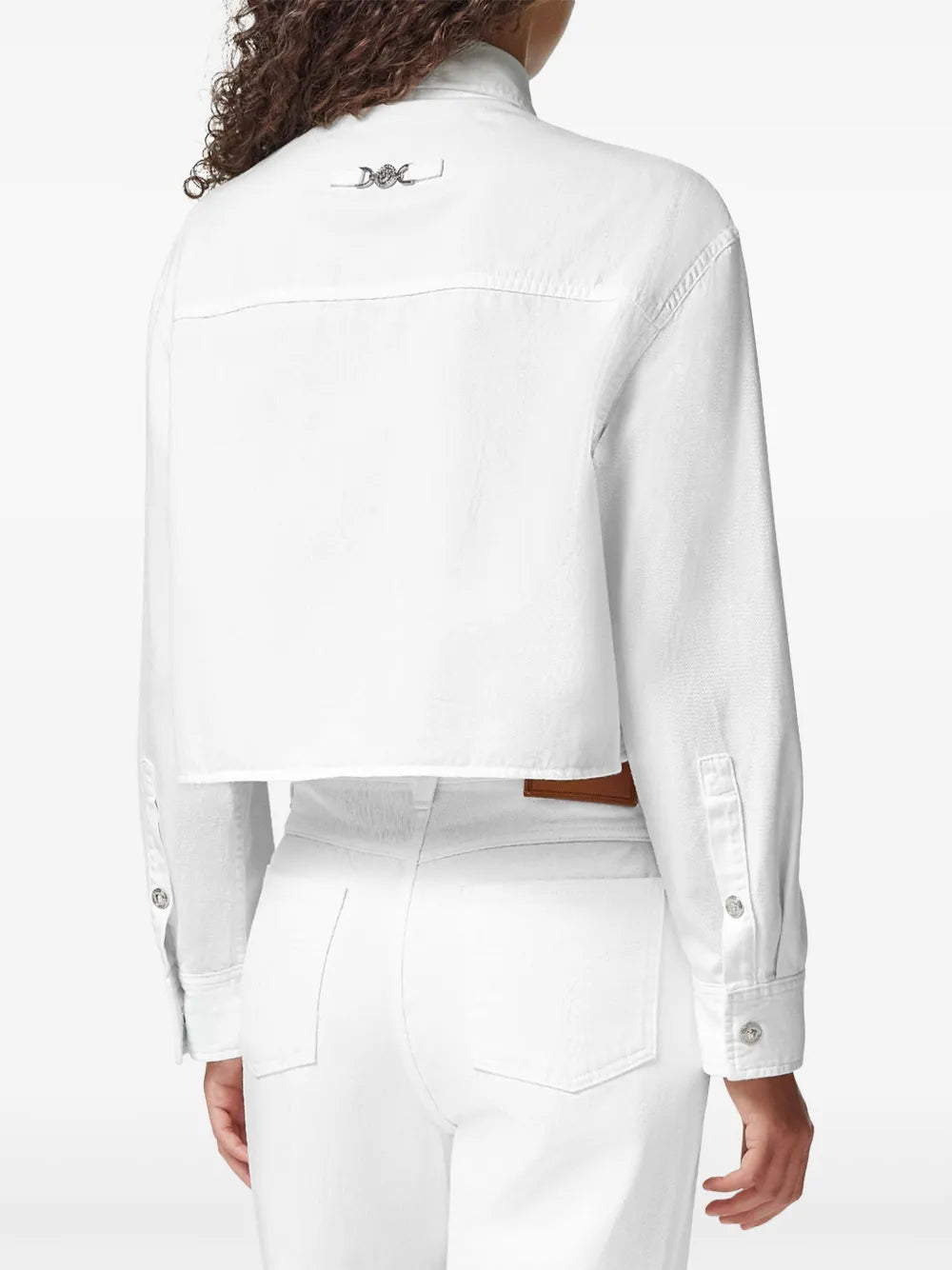 Versace Cropped White Button-Up Shirt - image 3