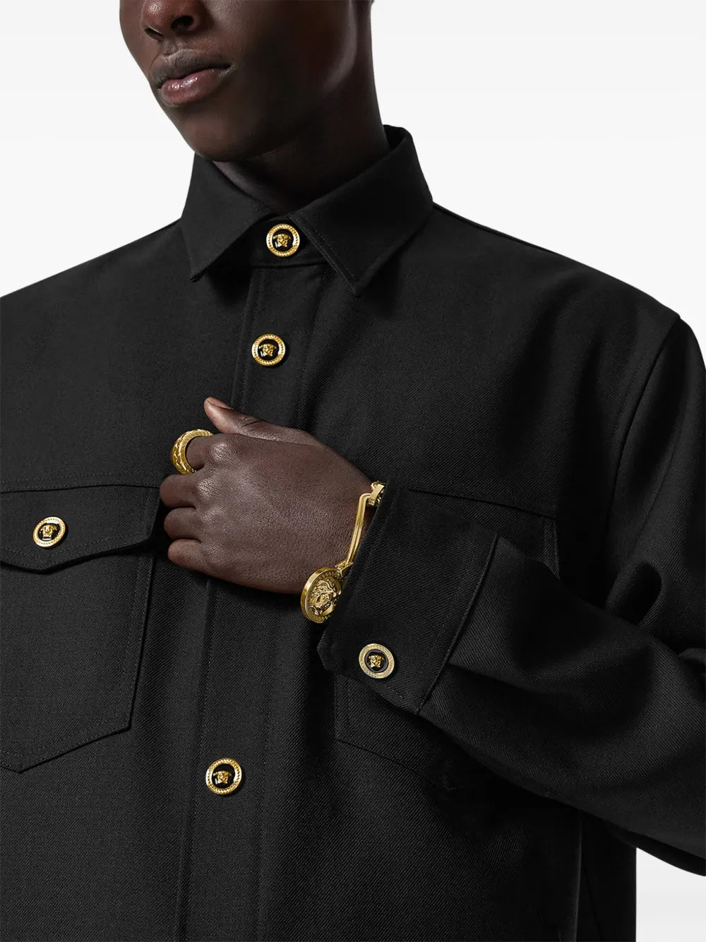 Versace Wool Shirt - image 7