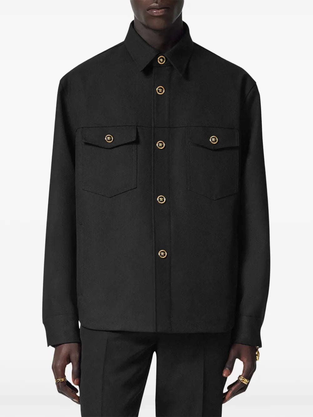 Versace Wool Shirt - image 3