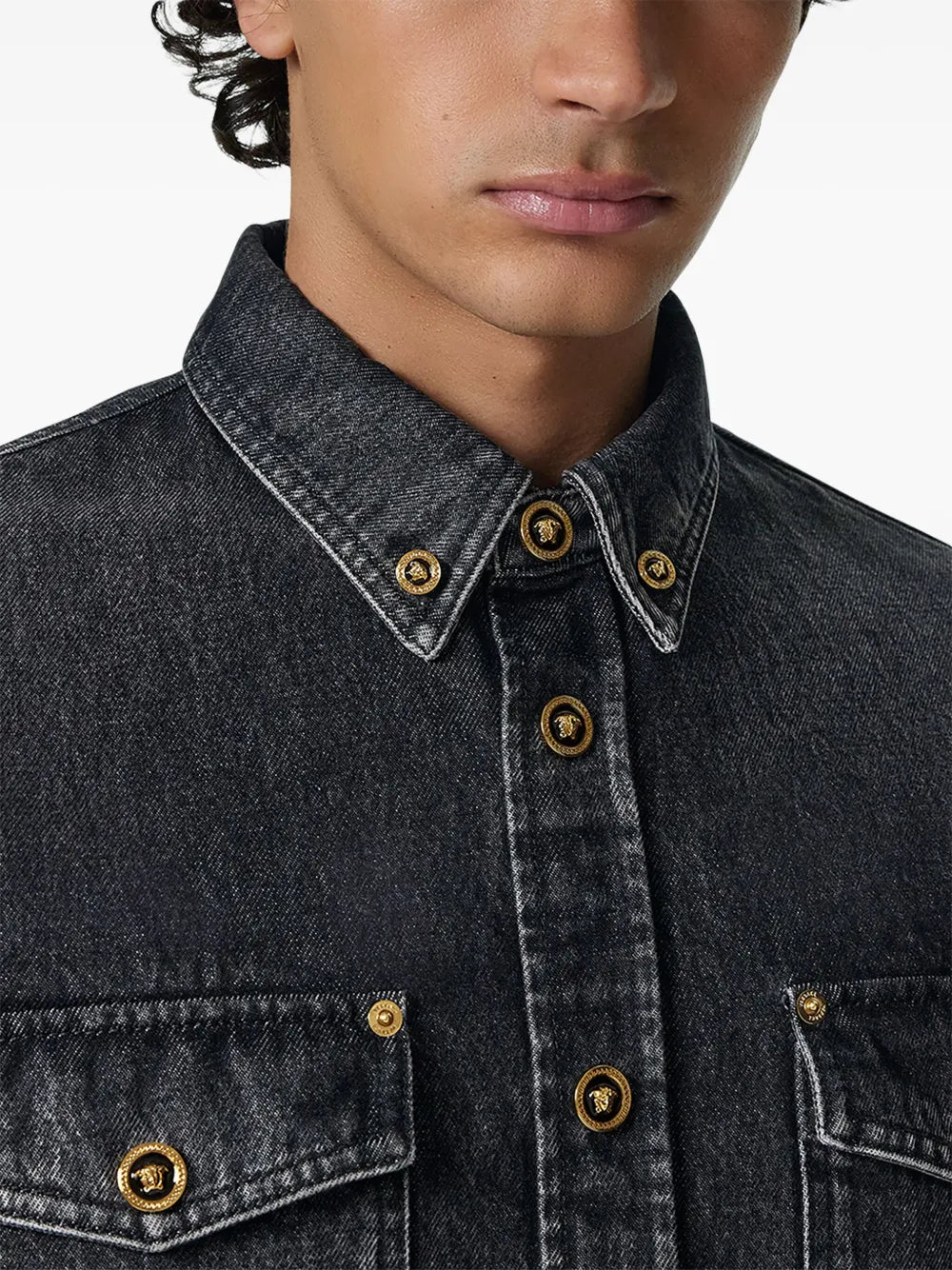Versace Denim Shirt - image 7