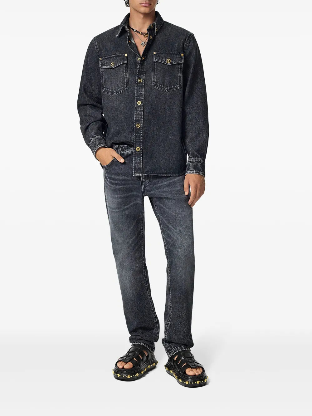 Versace Denim Shirt - image 2