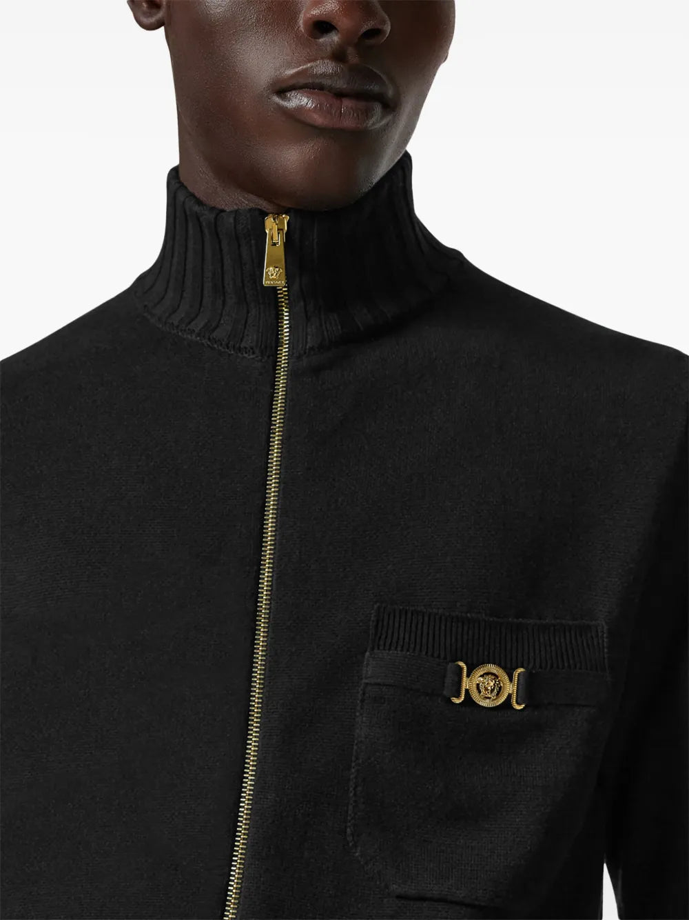 Versace Zipped Cashmere Jacket - image 7