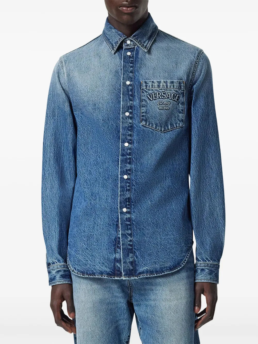 Versace Denim Shirt - image 3