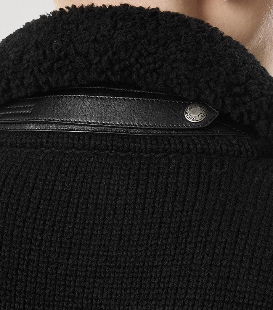 Tom Ford Cashmere Collared Jacket with Fleece Trim - image 2
