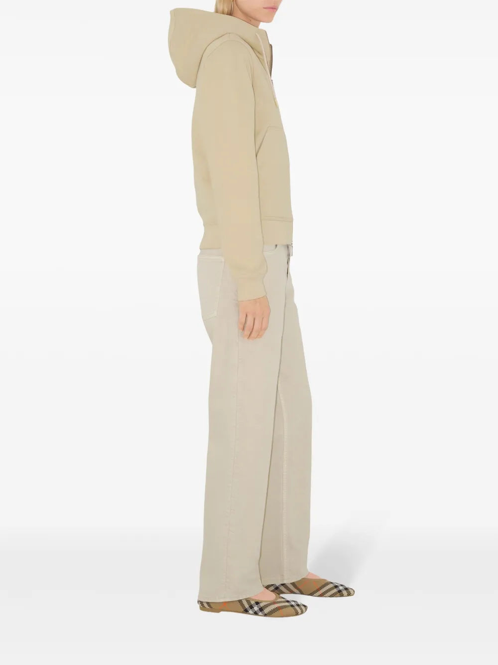 Burberry Check Detail Zip-Up Hoodie - image 3