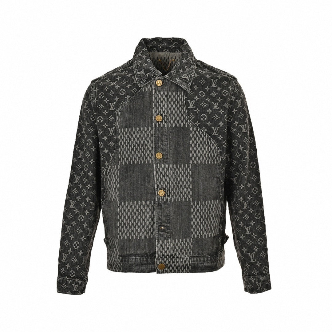 Louis Vuitton Monogram & Damier Mixed Denim Jacket – Charcoal Edition