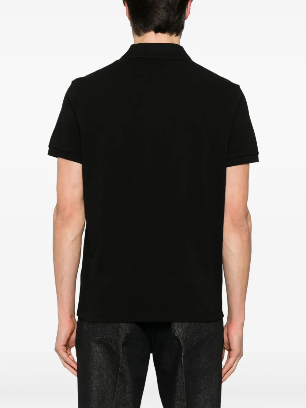 Moncler Black Polo Shirt with Tonal Logo - image 3