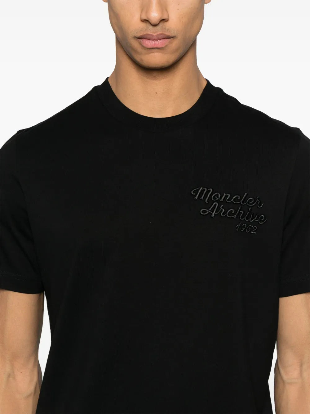 Moncler Black Embroidered Logo T-Shirt - image 6