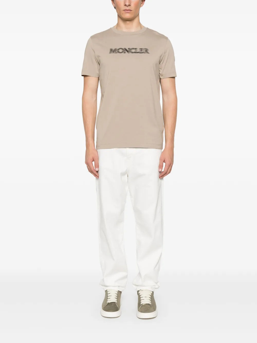 Moncler Beige Blurred Logo T-Shirt - image 2