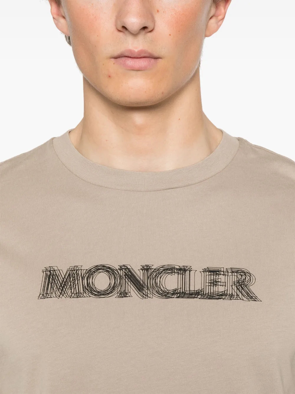 Moncler Beige Blurred Logo T-Shirt - image 6