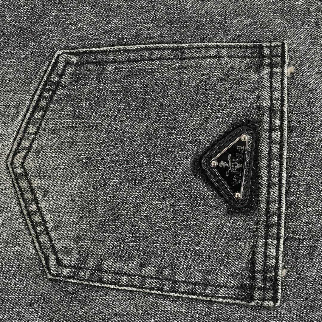 Prada Washed Black Slim Fit Denim Jeans - image 5