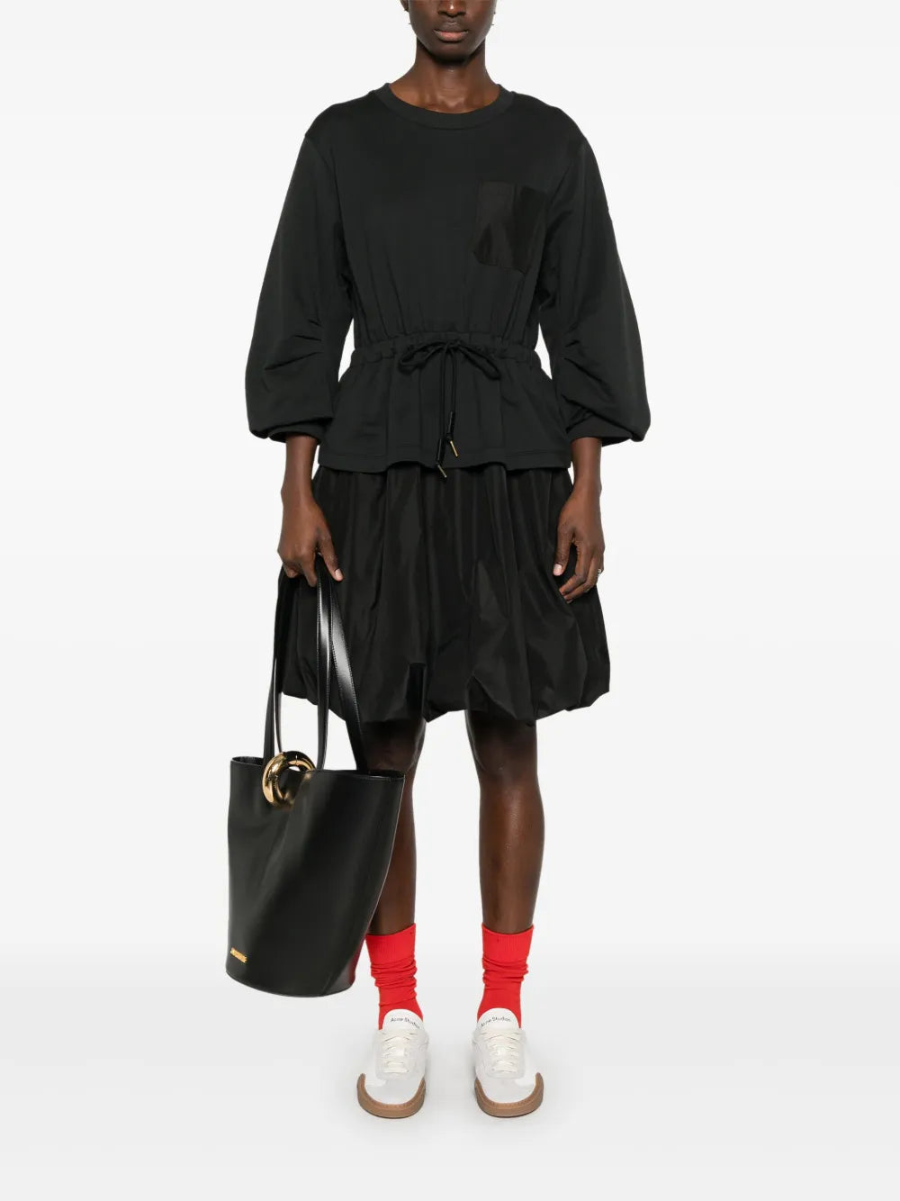 Moncler Drawstring Waist Peplum Mini Dress - image 2