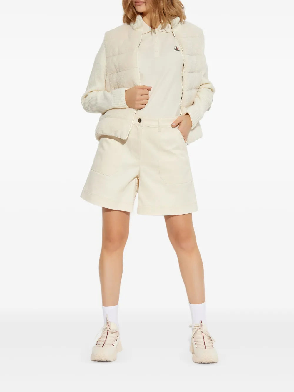 Moncler Women’s Cream Polo Shirt with Signature Logo - image 2