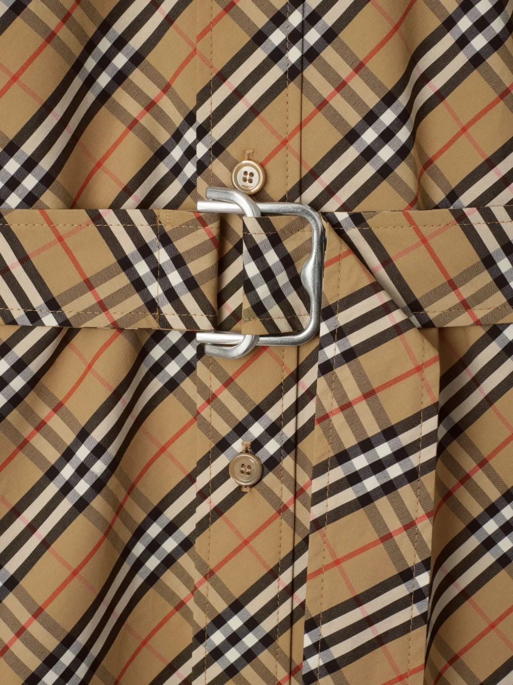 Burberry Short Sleeve Check Belted Shirt Dress - image 7