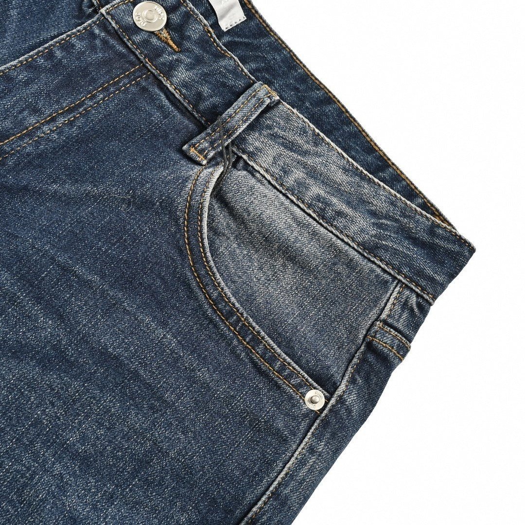 Dior Distressed Dark-Wash Slim-Fit Denim Jeans - image 5