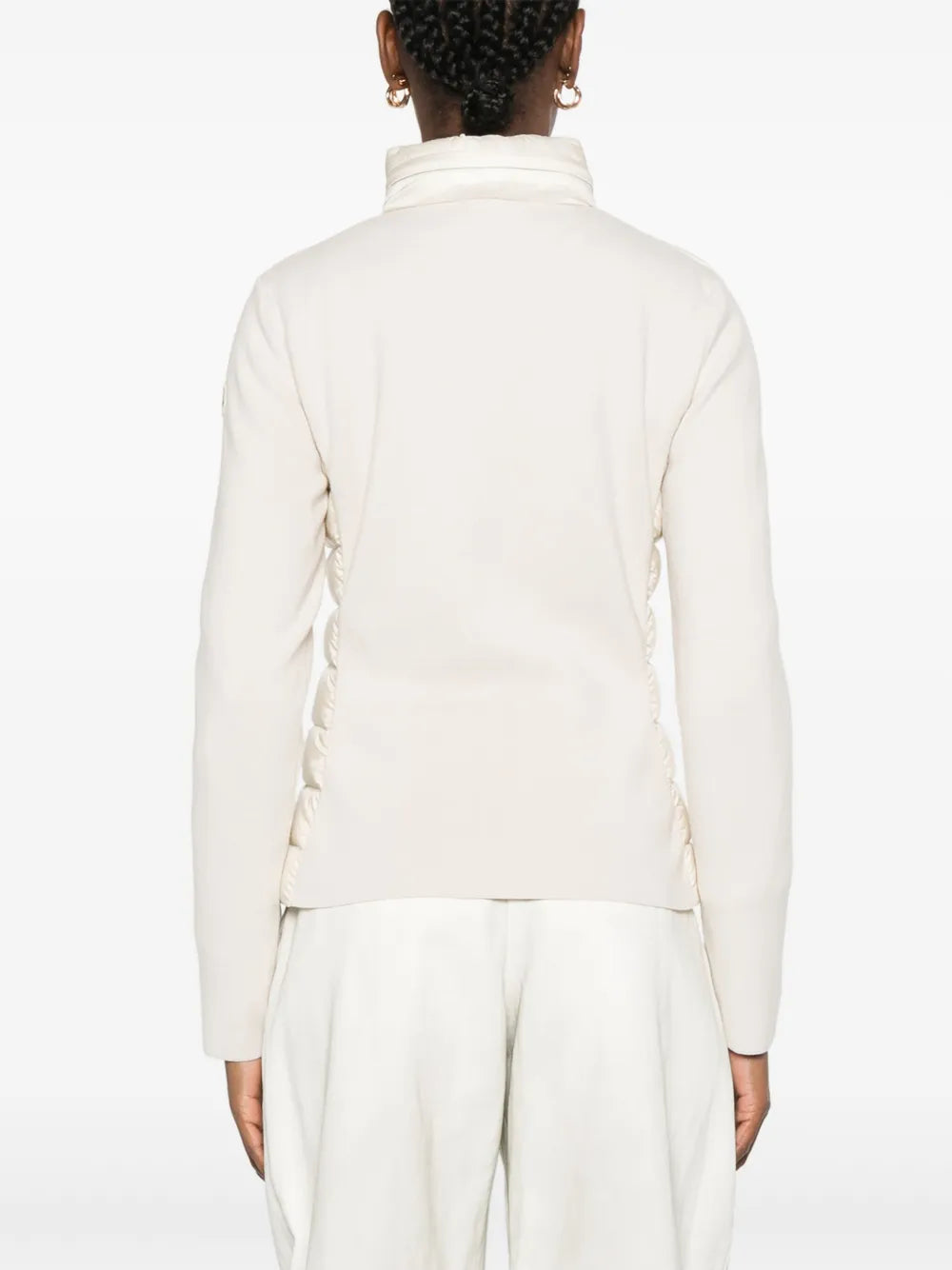 Moncler Cream Padded Knit Sleeve Jacket - image 6