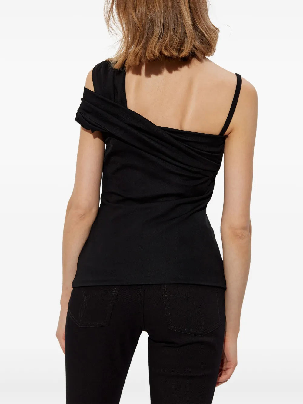 Versace Black Asymmetrical Top - image 6