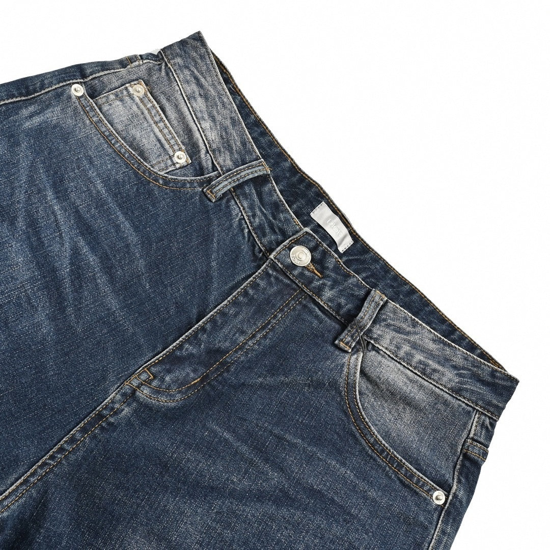 Dior Distressed Dark-Wash Slim-Fit Denim Jeans - image 4