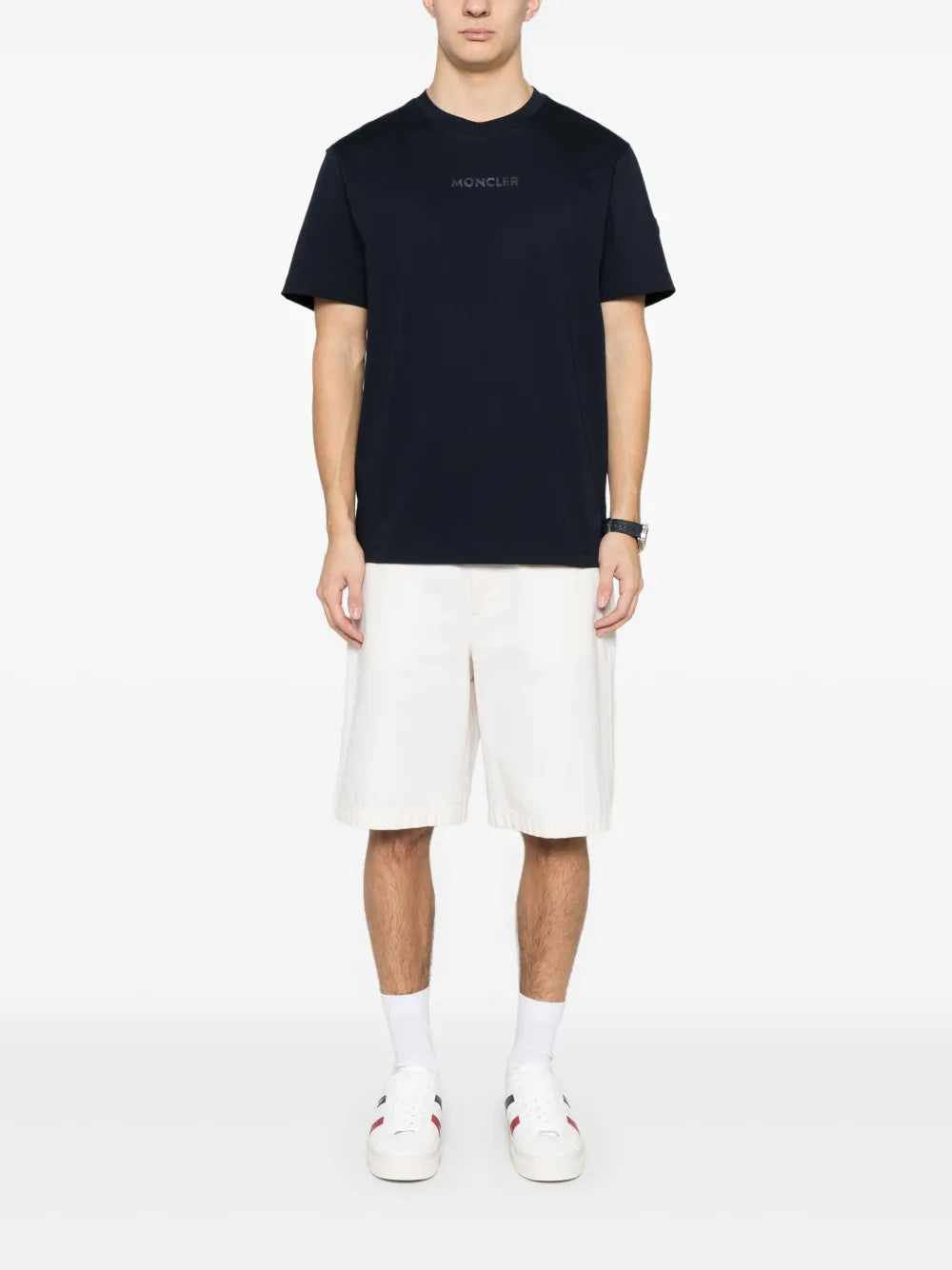 Moncler Navy Blue Logo Lettering T-Shirt - image 2