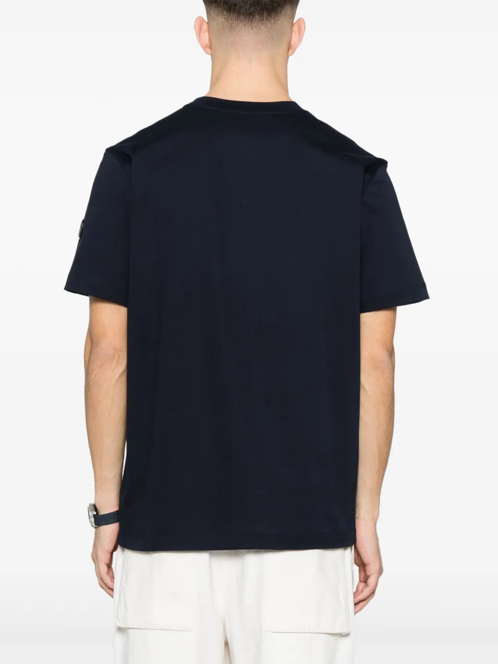 Moncler Navy Blue Logo Lettering T-Shirt - image 3