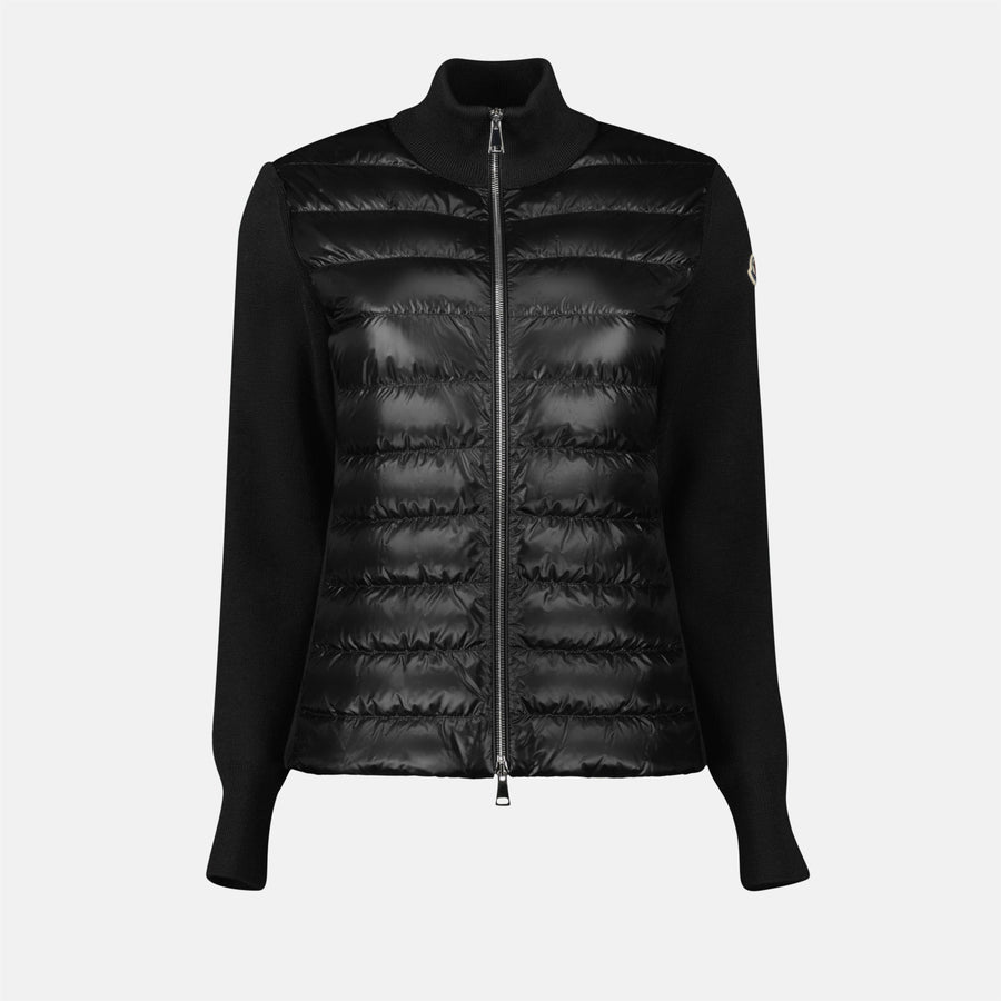 Moncler Knit Sleeve Puffer Jacket - Black