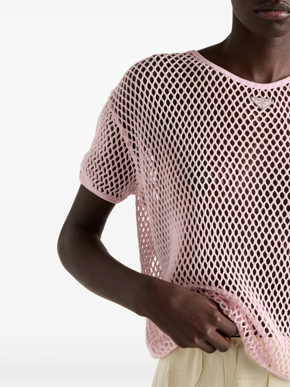 Prada Mesh Knit T-Shirt - image 8