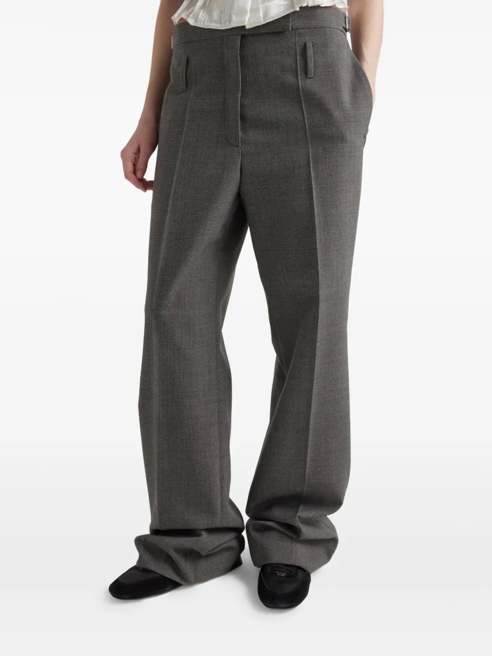 Prada Tailored Flared Wool Trousers - image 6