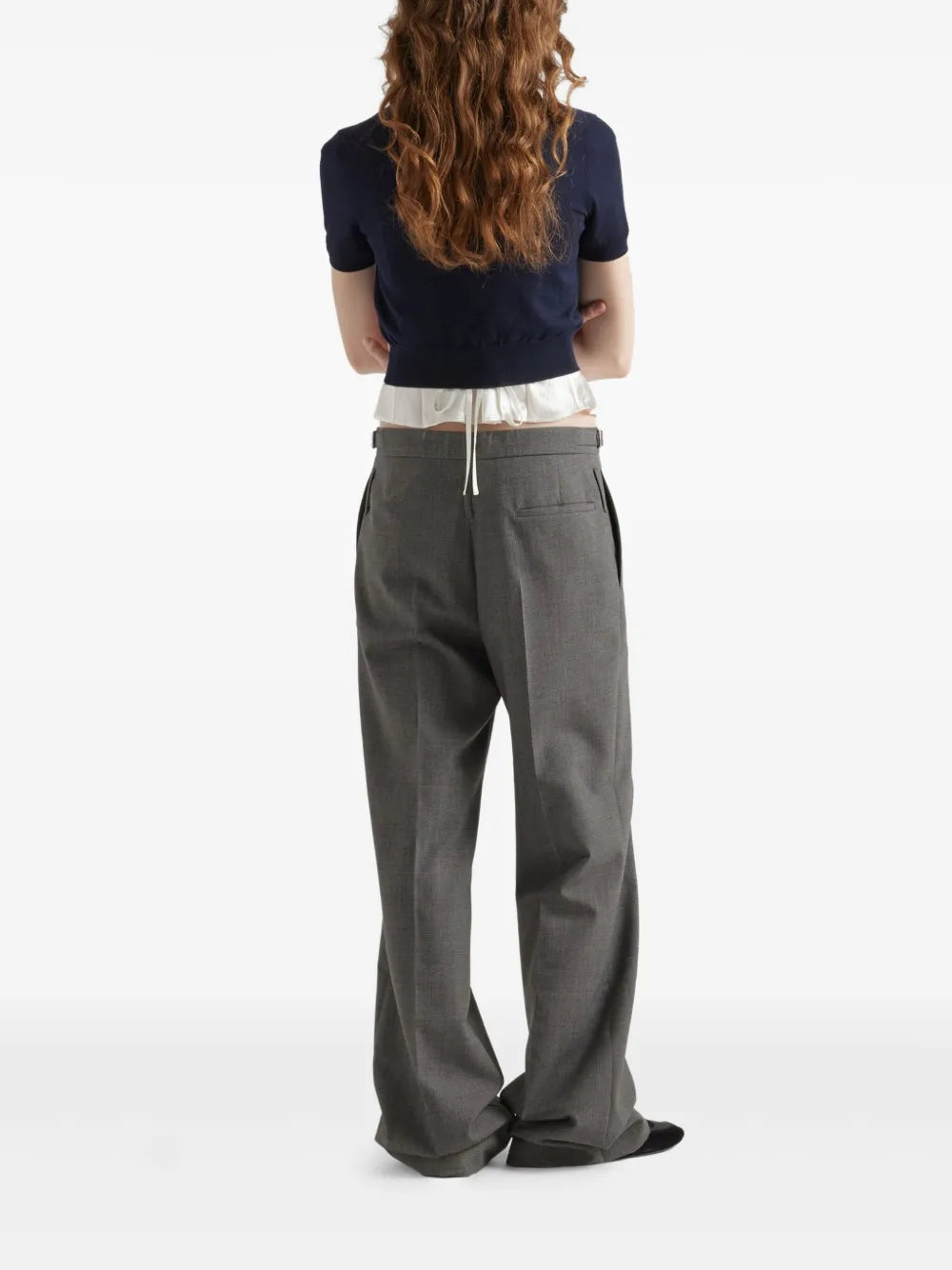 Prada Tailored Flared Wool Trousers - image 3