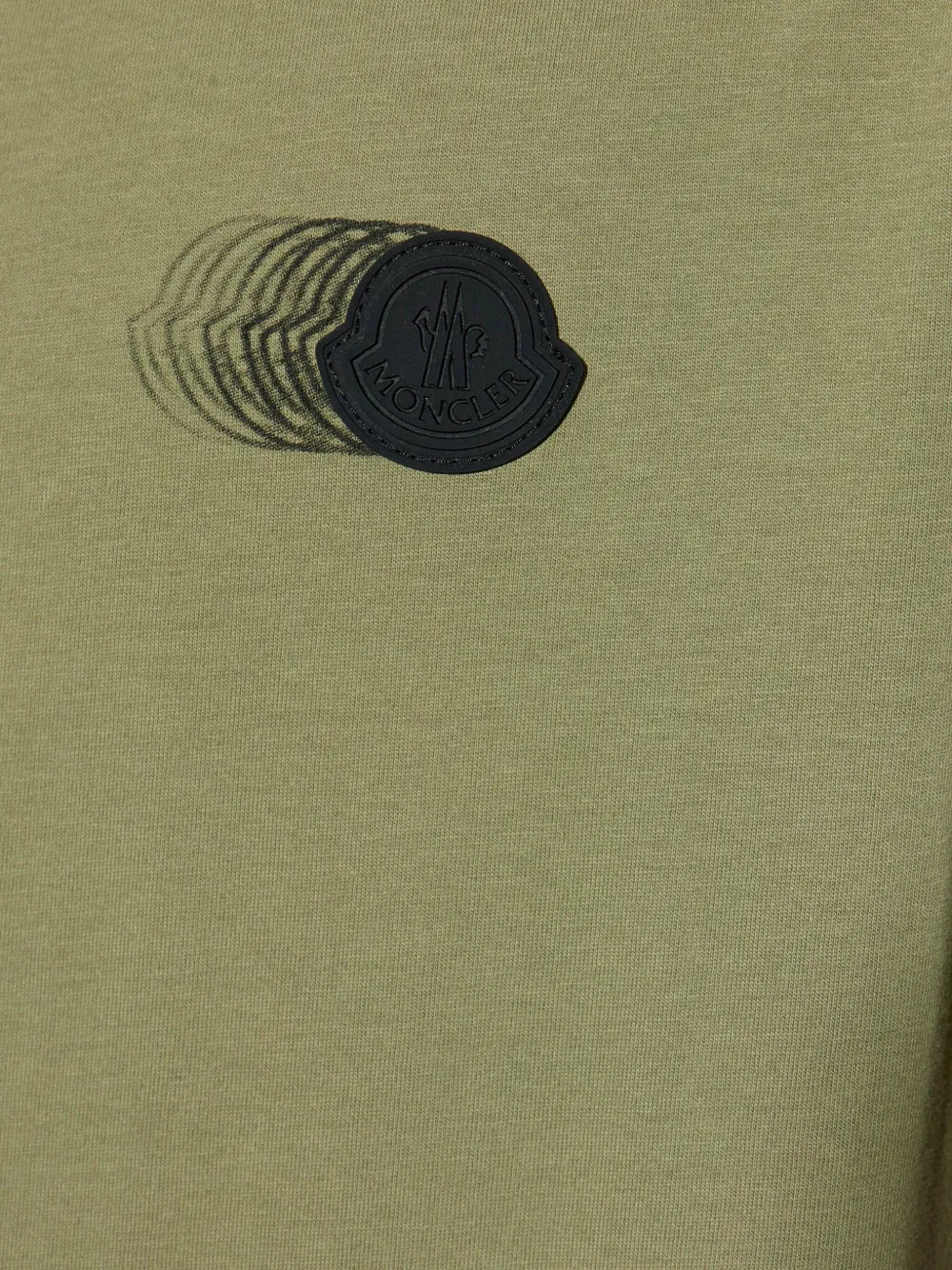 Moncler Faded Khaki Logo Pattern T-Shirt - image 7