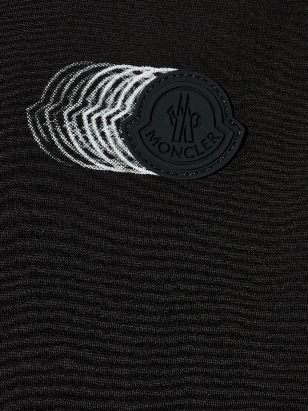 Moncler Black Faded Logo Print T-Shirt - image 7