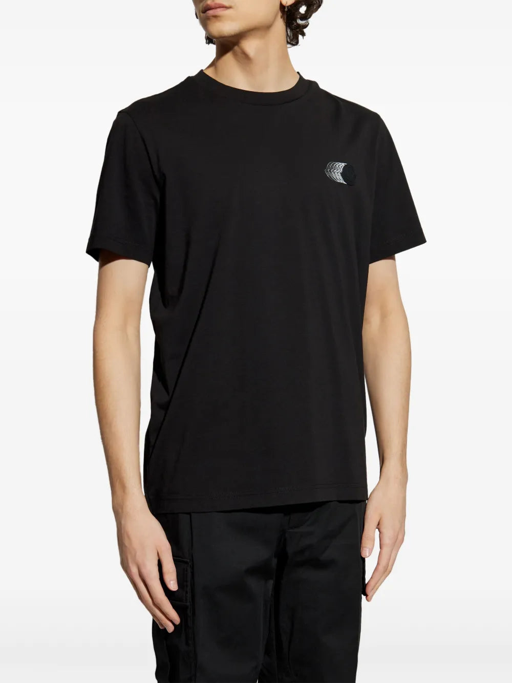 Moncler Black Faded Logo Print T-Shirt - image 3