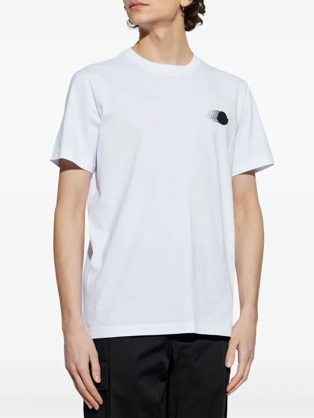 Moncler White Faded Logo Print T-Shirt - image 3
