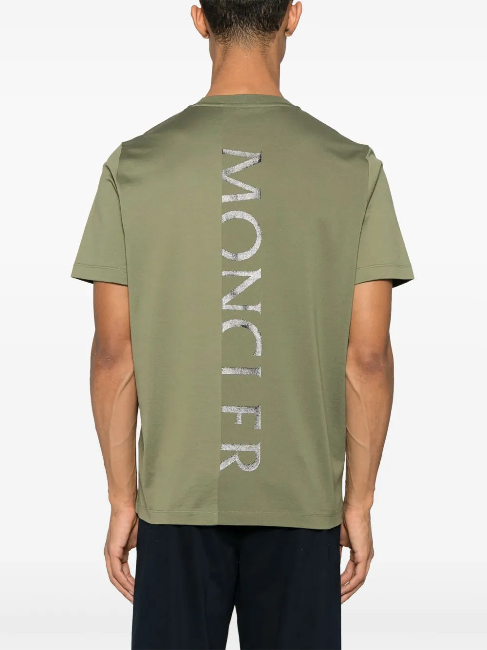 Moncler Khaki Vertical Logo T-Shirt - image 3