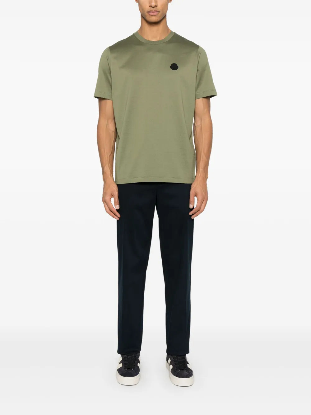 Moncler Khaki Vertical Logo T-Shirt - image 2