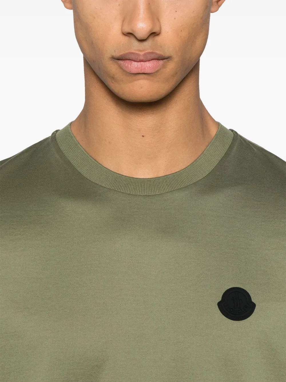 Moncler Khaki Vertical Logo T-Shirt - image 6