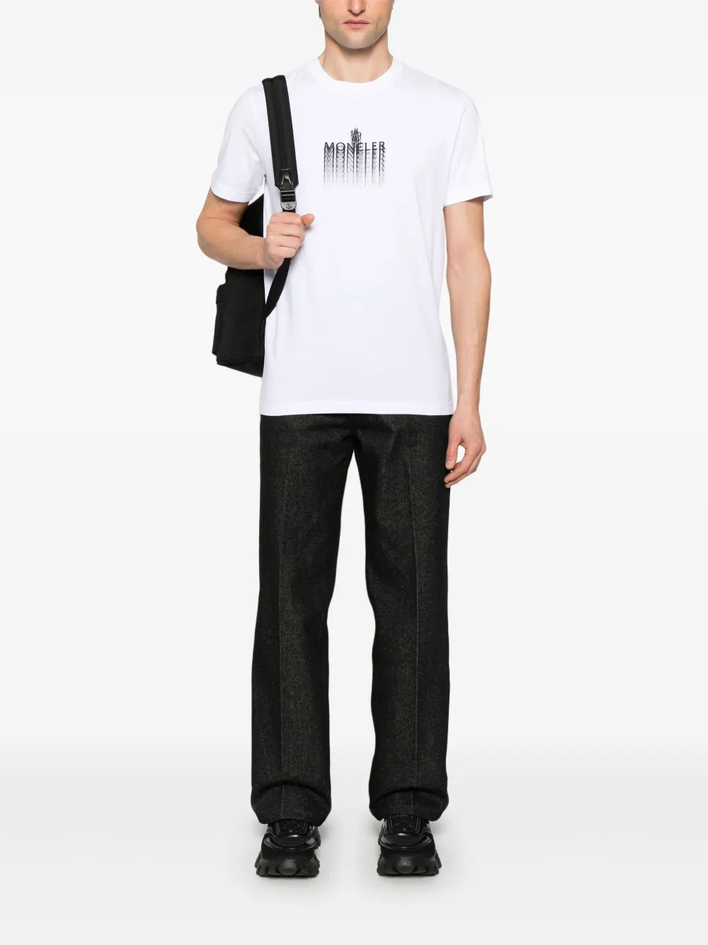 Moncler White Faded Logo T-Shirt - image 2